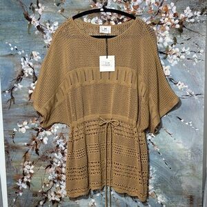 Women's Tan Sweater or cover up